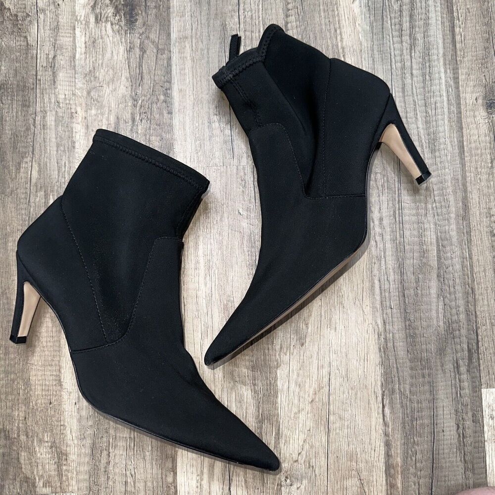 Good American Women’s Neoprene Kickstand Ankle Boot Black Size 10.5 - Picture 2 of 4
